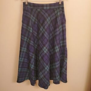 AMAZON Plaid Midi Skirt SIZE M